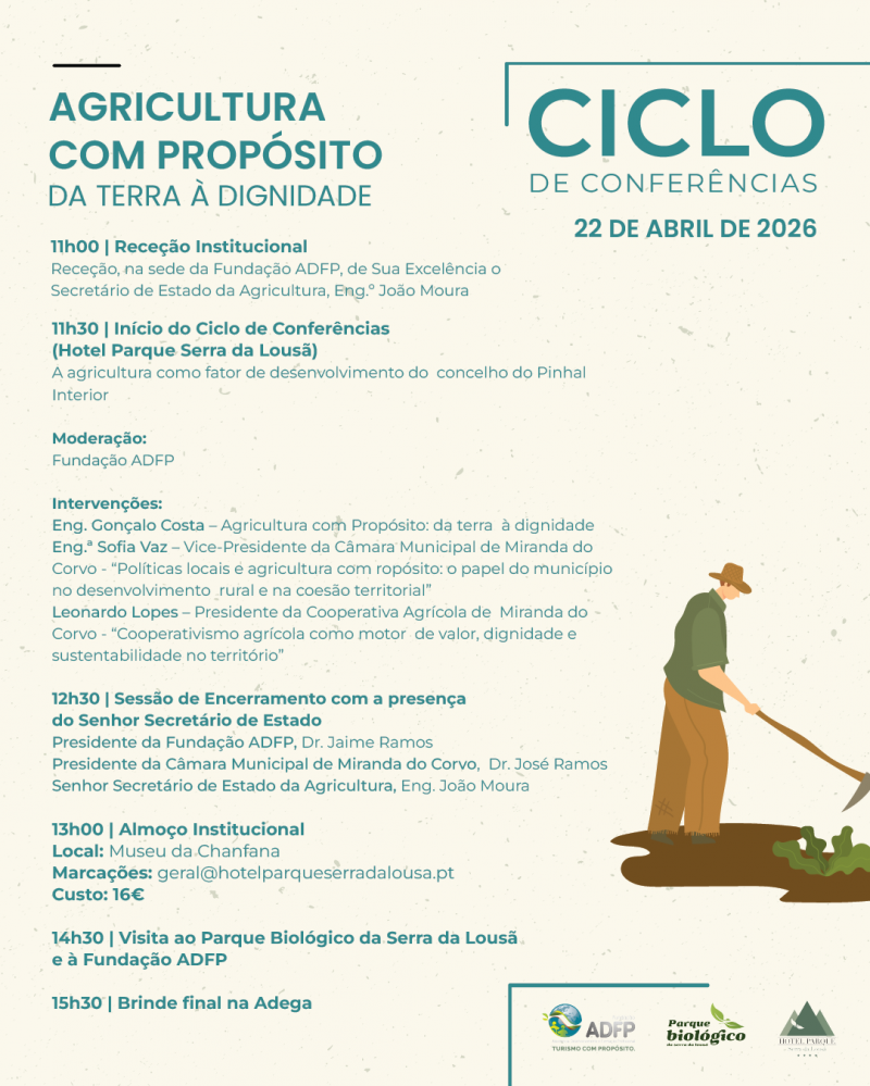 Fundação ADFP recebe Secretário de Estado da Agricultura em visita institucional e conferência dedicada à “Agricultura com Propósito”!